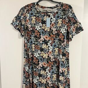 LOFT Multicolor Floral Dress